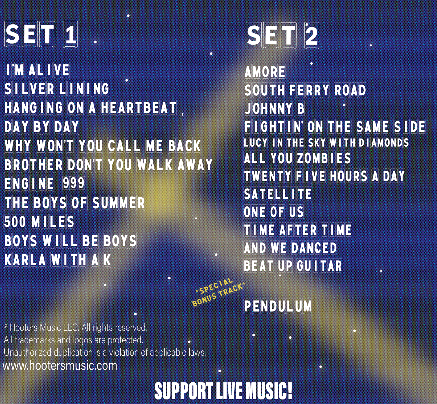 45 ALIVE: Live In Concert (Double CD) — THE HOOTERS